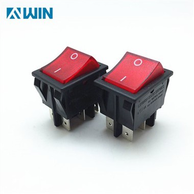 Kolébkový spínač DPDT